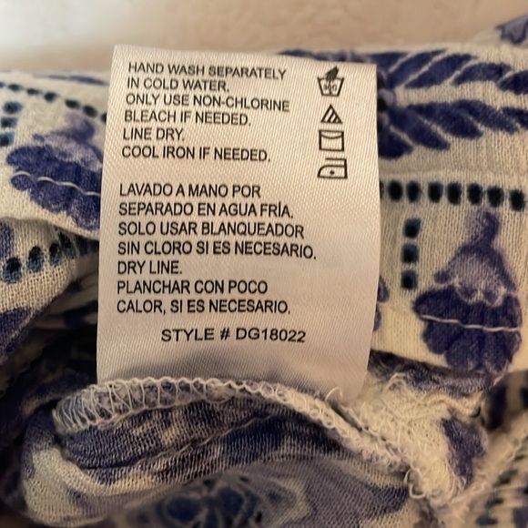 Urban Outfitters Patrons of Peace Hi Low Peplum Flowy Blue Floral Tank XS - Picture 4 of 6